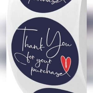 200 THANK YOU FOR YOUR PURCHASE Stickers 1" - night blue